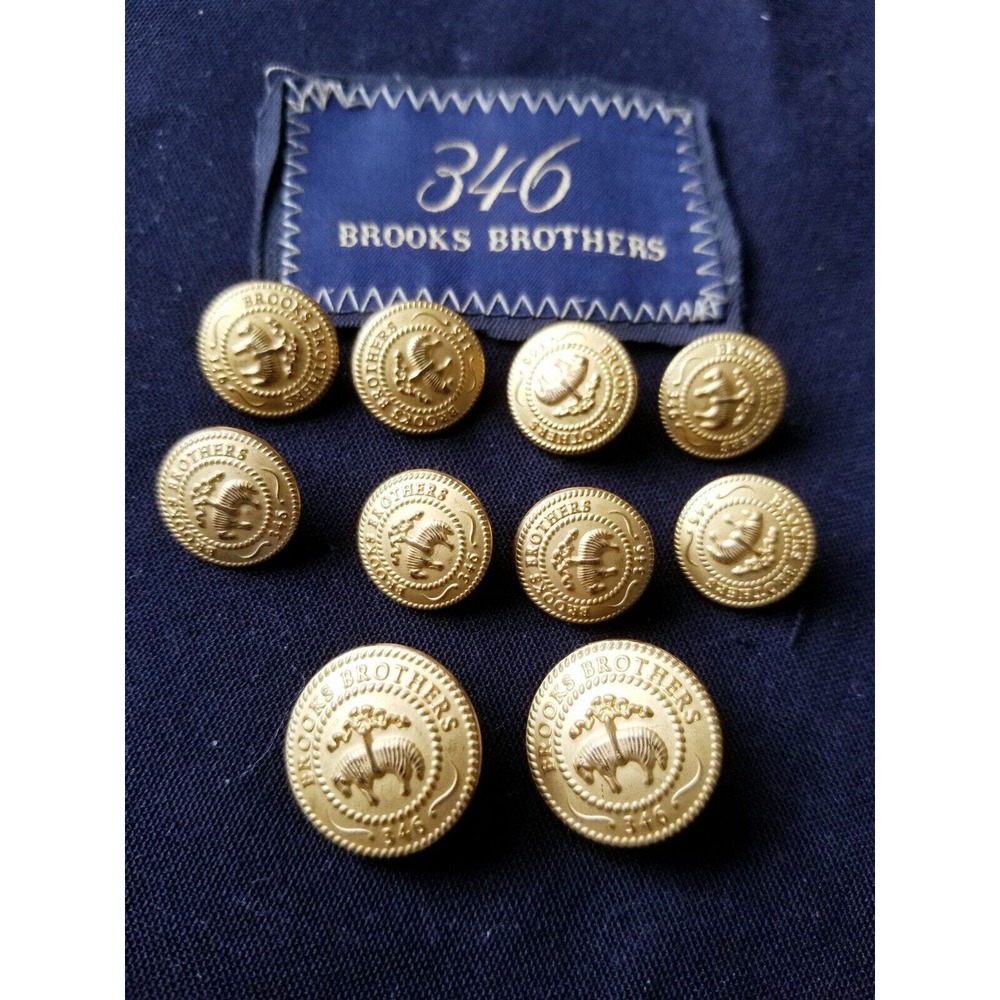 Brooks Brothers Sheep Gold Set 10 Blazer Jacket 15mm & 20mm Replacement Button